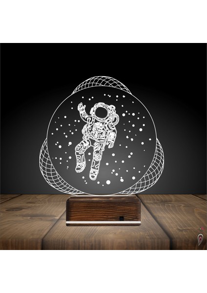 Kirppi 3D Lamba Astronot Uzay Masa Gece Lambası-1 fiyatları