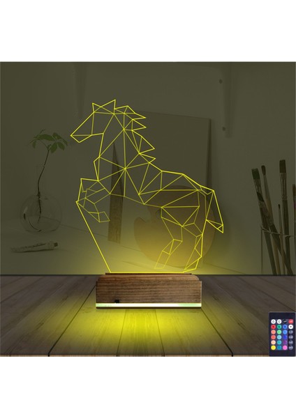 Kirppi 3D Lamba At Tasarım V7 Polygonal V2 Masa Gece Lambası indirimleri