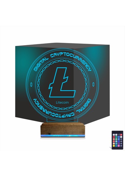 Kirppi 3D Lamba Crypto Lite Coin Masa Gece Lambası