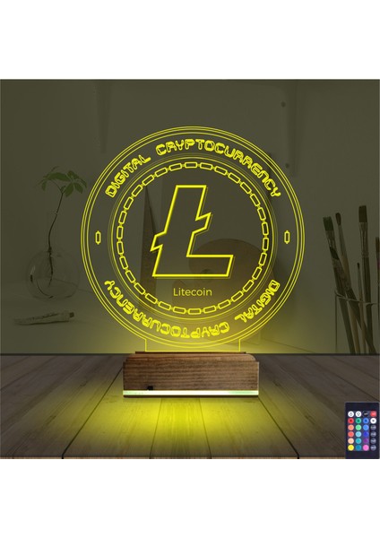 Kirppi 3D Lamba Crypto Lite Coin Masa Gece Lambası