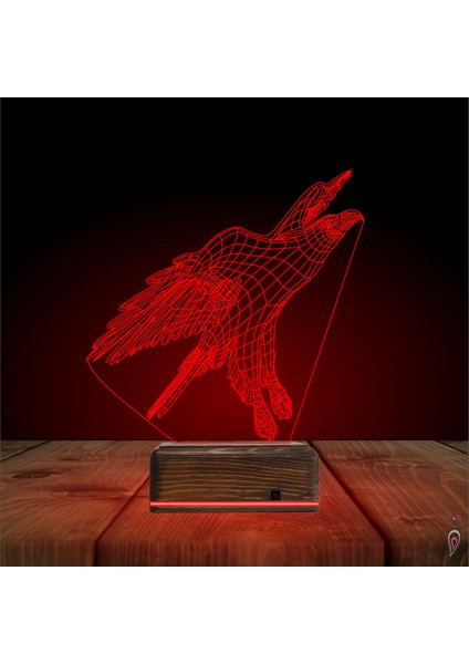 Kirppi 3D Lamba Kartal Futbol Taraftar V2 Masa Gece Lambası fırsatları