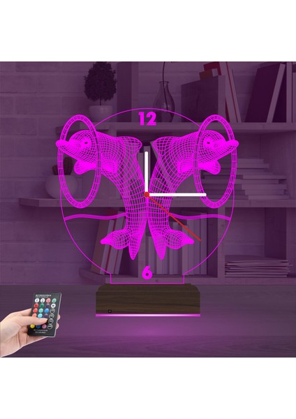 Kirppi 3D Saat Lamba Yunus Balığı V2 Masa Gece Lambası fırsatları