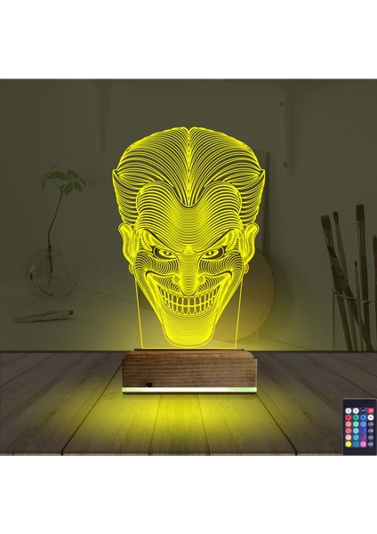 Kirppi 3D Lamba Joker Face Masa Gece Lambası indirimleri