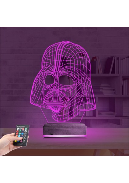 Kirppi 3D Lamba Darth Veider Masa Gece Lambası fırsatları