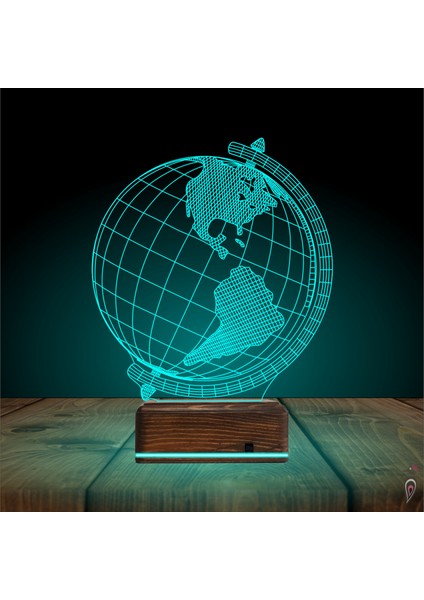 Kirppi 3D Lamba Dünya Globe Ofis Hediye Masa Gece Lambası modelleri