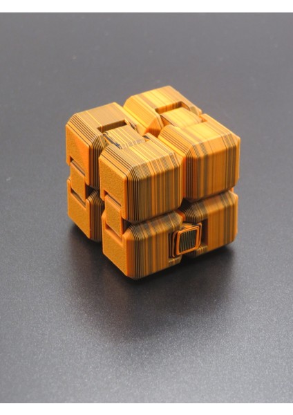 Orange Clutch Infinity Cube | Canlı Renkli 3D Puzzle Küp | El Becerisi Geliştirici Oyuncak