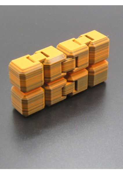 Orange Clutch Infinity Cube | Canlı Renkli 3D Puzzle Küp | El Becerisi Geliştirici Oyuncak modelleri