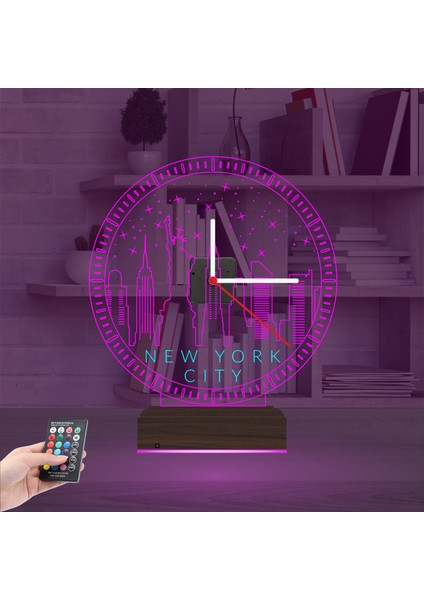 Kirppi 3D Saat Lamba Özgürlük Heykeli New York Masa Gece Lambası fırsatları