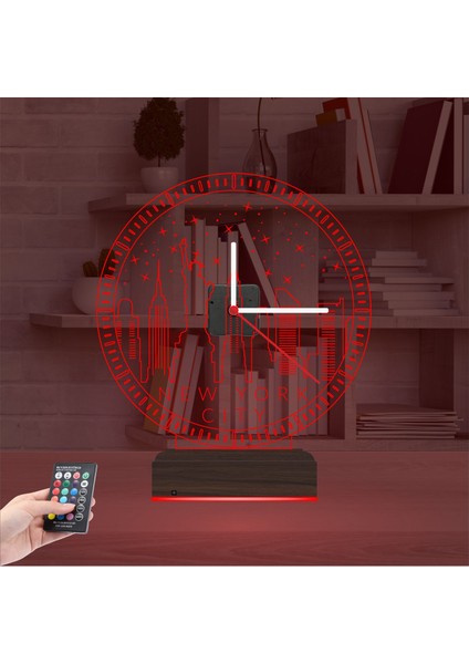 Kirppi 3D Saat Lamba Özgürlük Heykeli New York Masa Gece Lambası indirimleri
