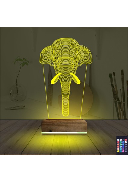 Kirppi 3D Lamba Fil V2 Masa Gece Lambası indirimleri