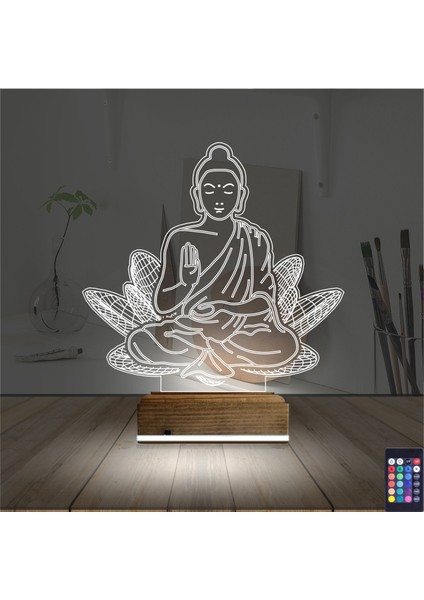 Kirppi 3D Lamba Lotus Çiçeği Yoga Masa Gece Lambası fiyatları