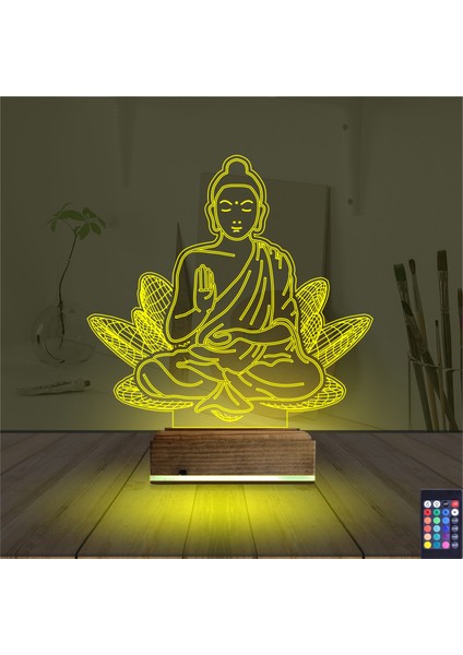 Kirppi 3D Lamba Lotus Çiçeği Yoga Masa Gece Lambası indirimleri