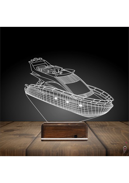 Kirppi 3D Lamba Yat Tasarım Masa Gece Lambası fiyatları