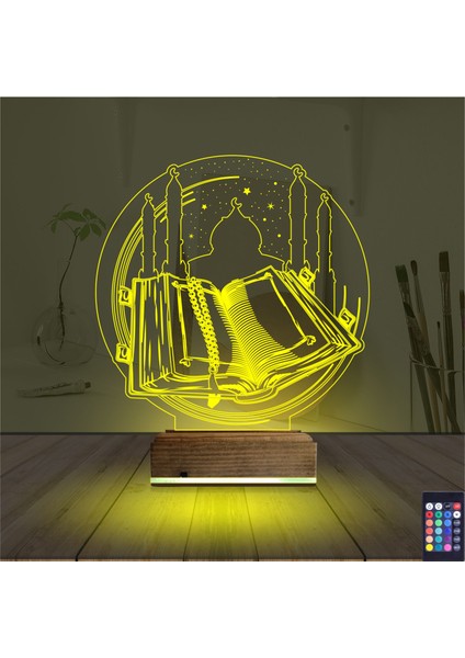 Kirppi 3D Lamba Kuran-I Kerim Cami Masa Gece Lambası indirimleri