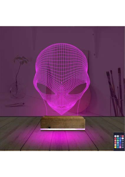 Kirppi 3D Lamba Uzaylı Alien Masa Gece Lambası fırsatları