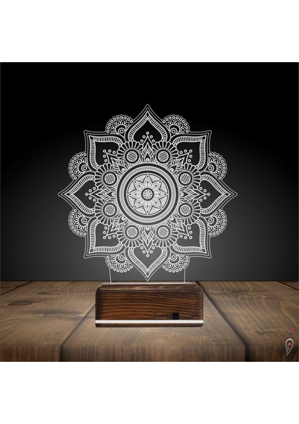 Kirppi 3D Lamba Mandala Masa Gece Lambası fiyatları