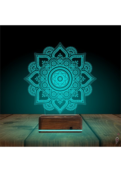 Kirppi 3D Lamba Mandala Masa Gece Lambası modelleri