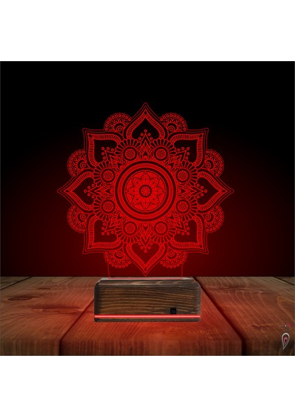 Kirppi 3D Lamba Mandala Masa Gece Lambası fırsatları