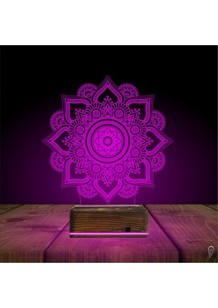 Kirppi 3D Lamba Mandala Masa Gece Lambası indirimleri