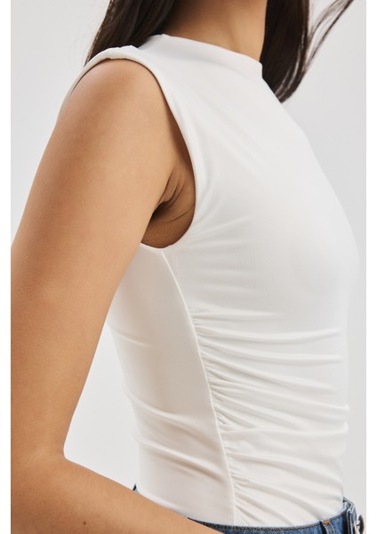 Drape Detaylı Bodysuit