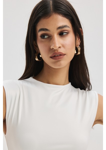 Drape Detaylı Bodysuit