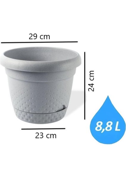 KRS-344 Dekoratif Inci Bitki Çiçek Saksı Takımı 8.8 Litre No 4 fiyatları
