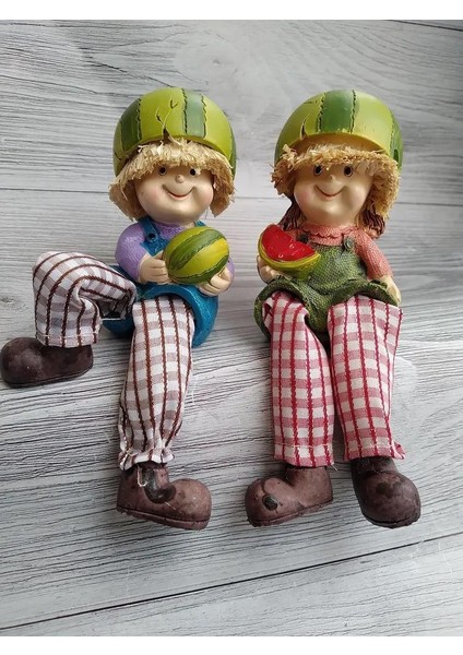 Ayakları Sallanan Karpuz Kafalar Biblo Dekoratif Obje Hediyelik Ürün Vitrin Süsü Ev Hediyesi 15 cm . fiyatları