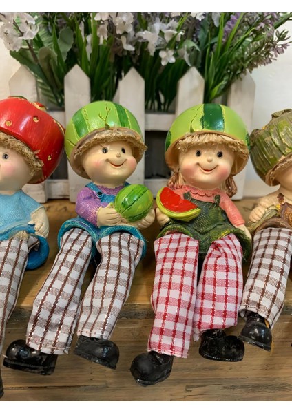 Ayakları Sallanan Karpuz Kafalar Biblo Dekoratif Obje Hediyelik Ürün Vitrin Süsü Ev Hediyesi 15 cm . fırsatları