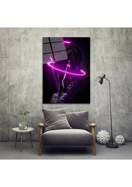 Neon Çember Cam Tablo