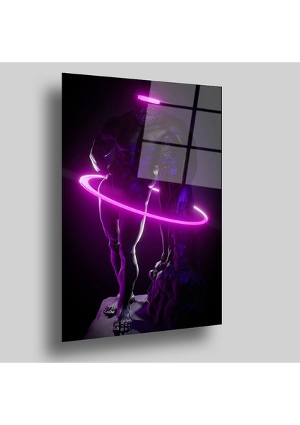 Neon Çember Cam Tablo