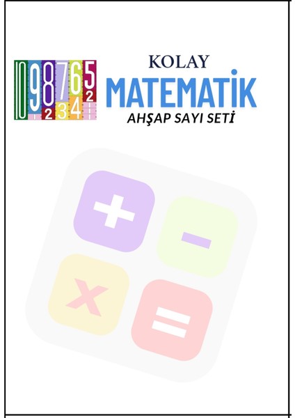 Kolay Matematik Ahşap Sayı Seti