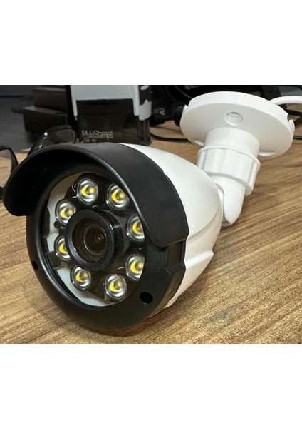 6 Lı Araç Insan Yüz Tanımalı Hareket Algılayan 5 Mp Lens 8 Warm LED Gece Renkli Kamera Seti 2308W