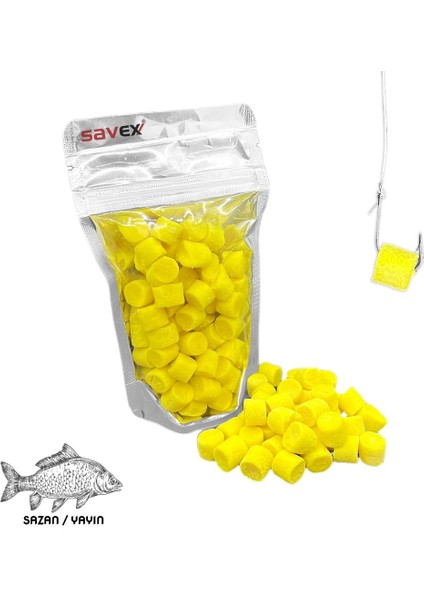 Kesme sazan / yayın hamuru - ığne yemi - sarı-vanilya 80 gr
