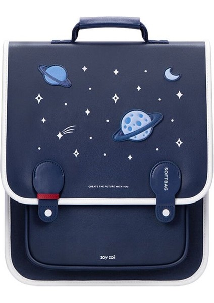 Zoyzoii Retro Okul Çantası – Blue Space