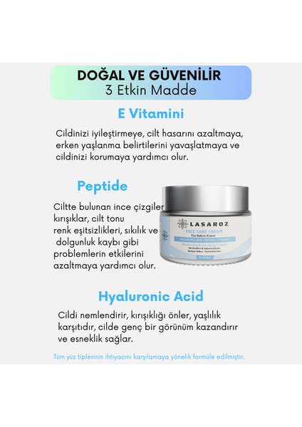 Yüz Bakım Kremi E Vitamini Nemlendirici Ton Eşitleyici Besleyici Bakım Kremi 50 ml modelleri
