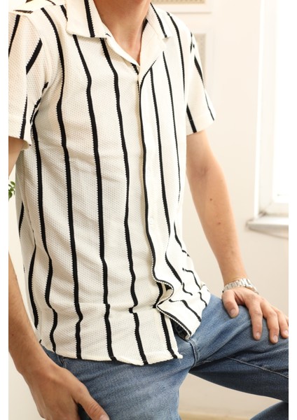 Erkek Slim Fit Çizgili Gömlek – Rahat Kesim, Şık Tasarım, Mevsimlik Kumaş modelleri