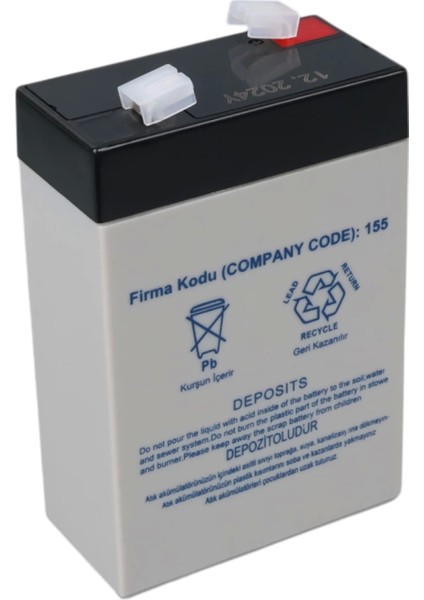 Yokohama Yh-62.3 6 Volt - 2.3 Amper Akü (101 x 66 x 33 Mm) (4887)