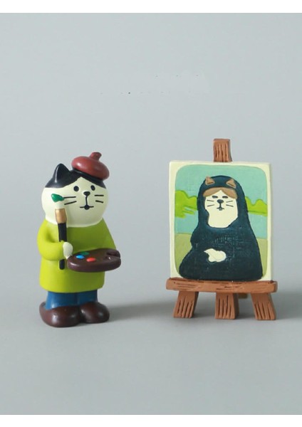 Vangogh (Ressam) Kedi Mini Figür