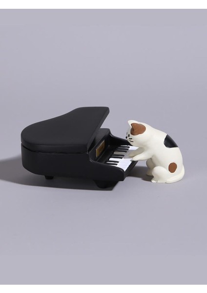 Piyanist Kedi Mini Figür