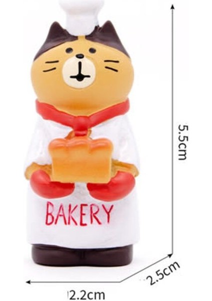 Pastacı Kedi Mini Figür