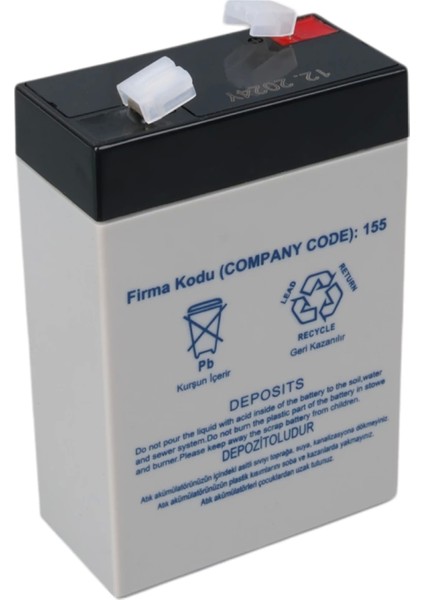 Yokohama Yh-62.8 6 Volt - 2.8 Amper Dik Akü (66 x 33 x 97 Mm) (4887)