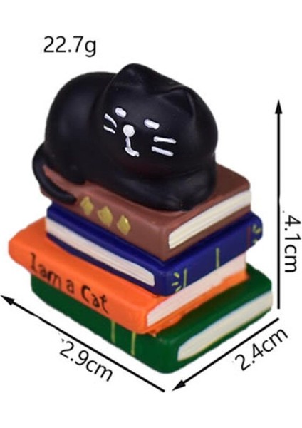 Kitaplı Kara Kedi Mini Figür