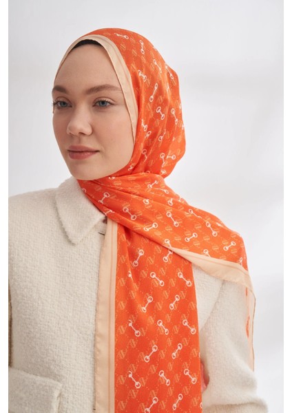 Ithal Vual Monogram Desen Şal -52929