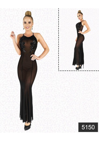 Arias Closet Göğüs Dekoltesi Sim Güpürlü Gecelik OZN-2816