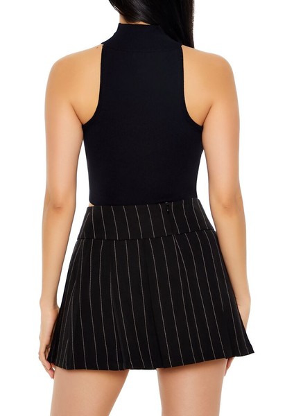 Triko Yarım Boğazlı Crop Top