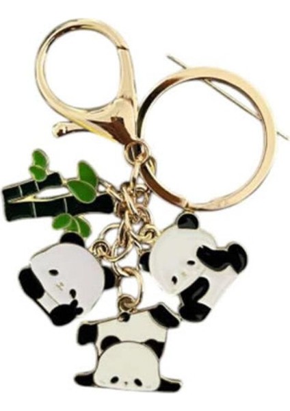 Sevimli Pandalar Metal Charm Anahtarlık