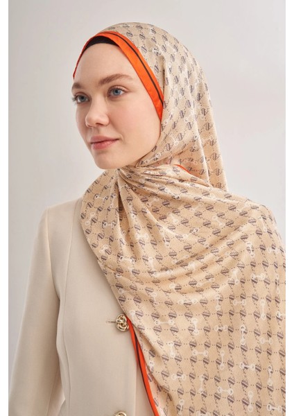 Ithal Vual Monogram Desen Şal -52929