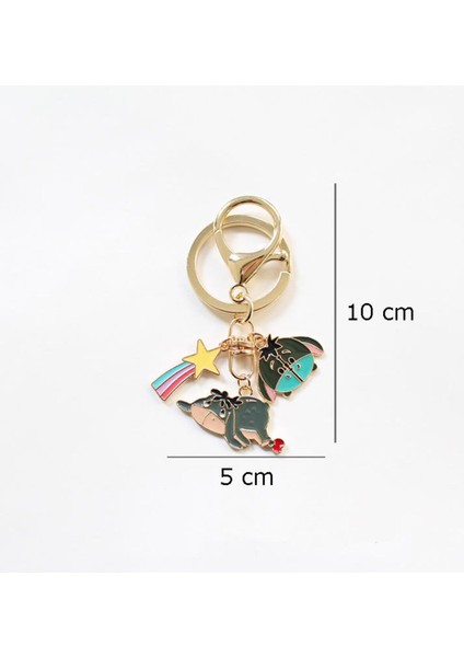 Winni The Pooh-Igor Metal Charm Anahtarlık