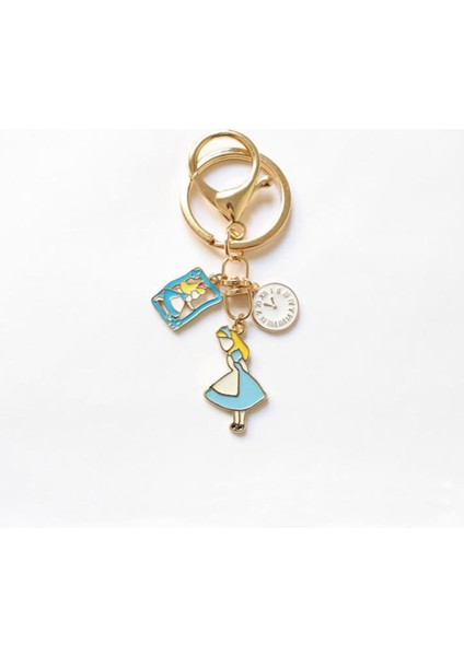 Alice In Wonderland Metal Charm Anahtarlık