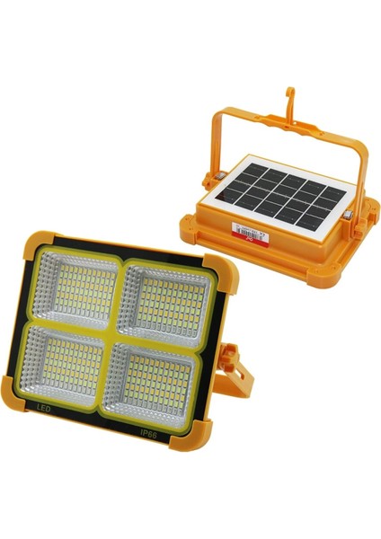 Solar LED Light Çakarlı Solar Projektör - Powerbank Kamp - Dış Mekan Güneş Enerjili 12000MAH- 84X4=336LED (4887)